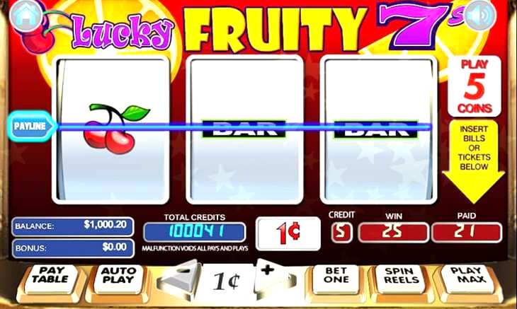 Lucky Fruity 7s Slot Machine